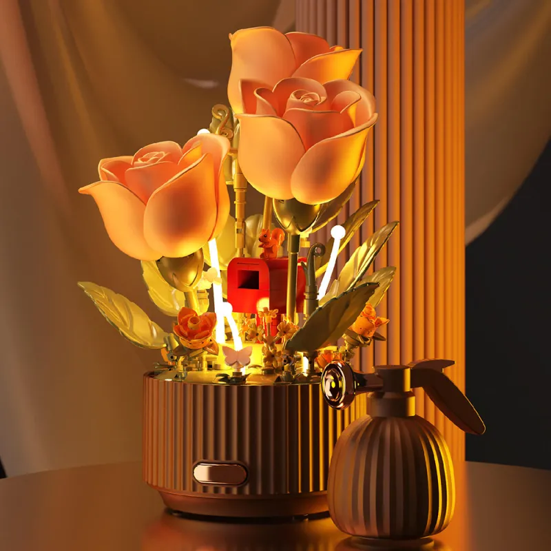 Light Up Building Block Flower Bouquet