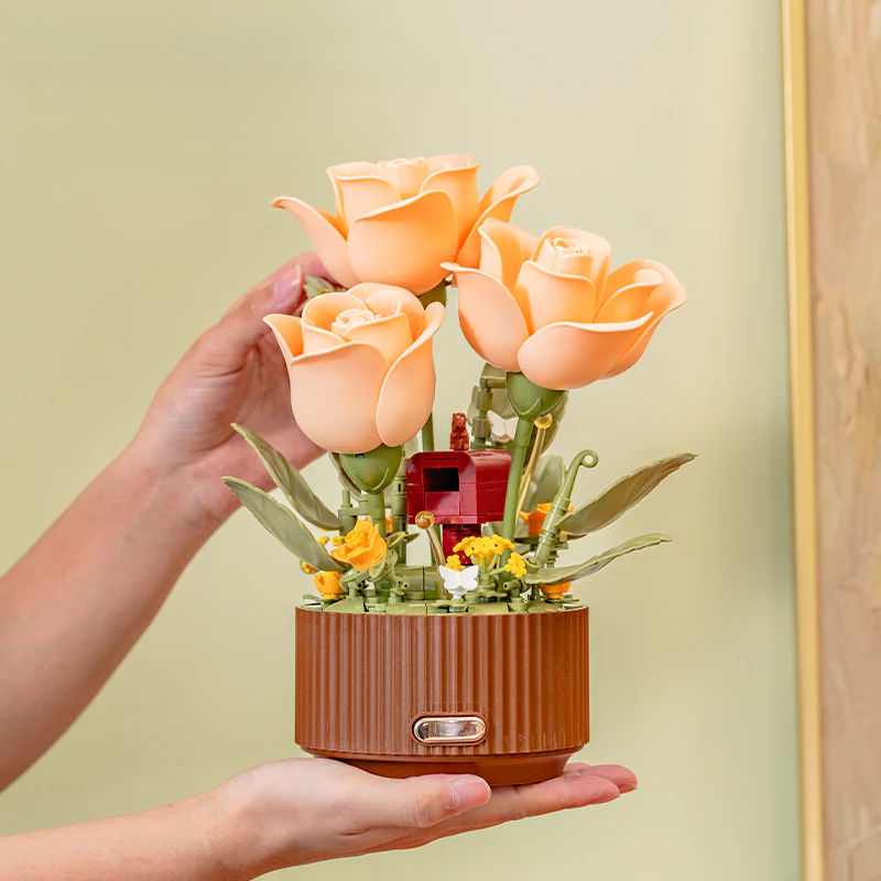 Light Up Building Block Flower Bouquet