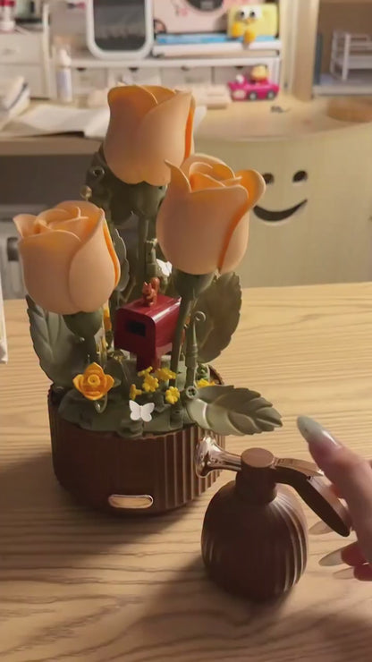 Light Up Building Block Flower Bouquet